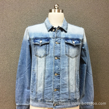 Men's cotton denim double pocket jacket